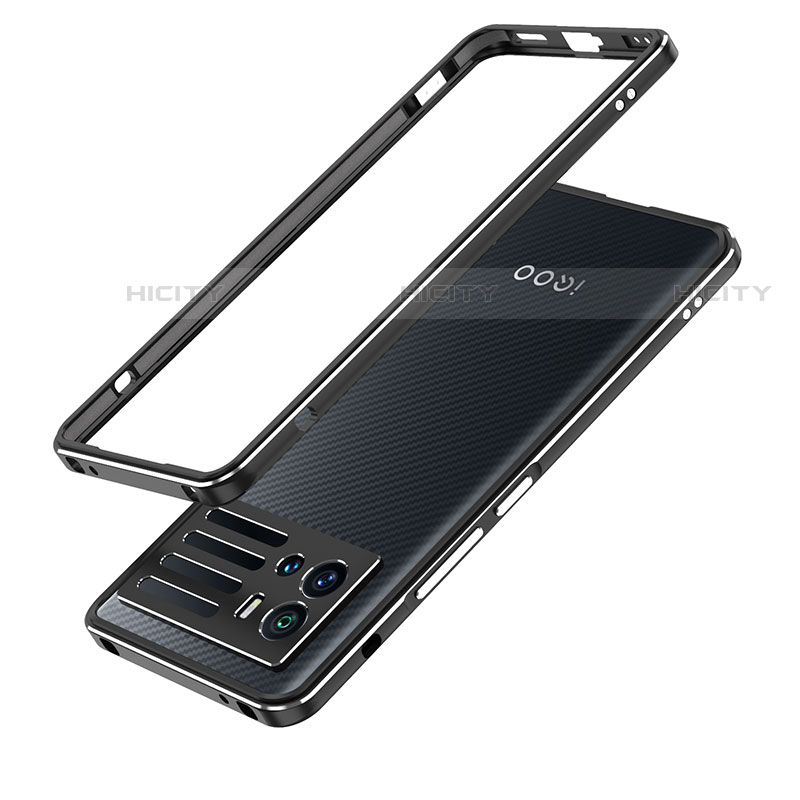 Custodia Lusso Alluminio Laterale Cover per Vivo iQOO 9 Pro 5G Nero