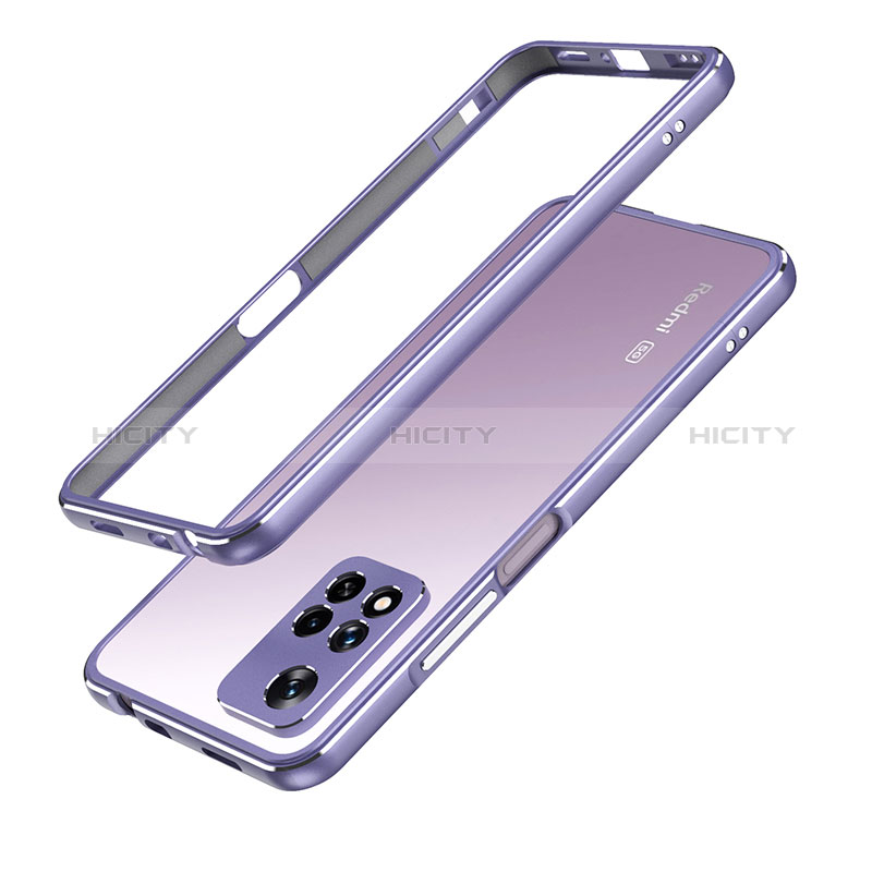 Custodia Lusso Alluminio Laterale Cover per Xiaomi Mi 11i 5G (2022) Lavanda