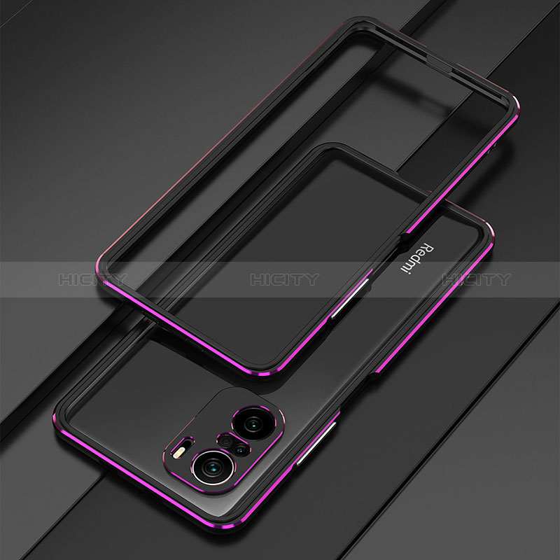 Custodia Lusso Alluminio Laterale Cover per Xiaomi Mi 11i 5G Viola