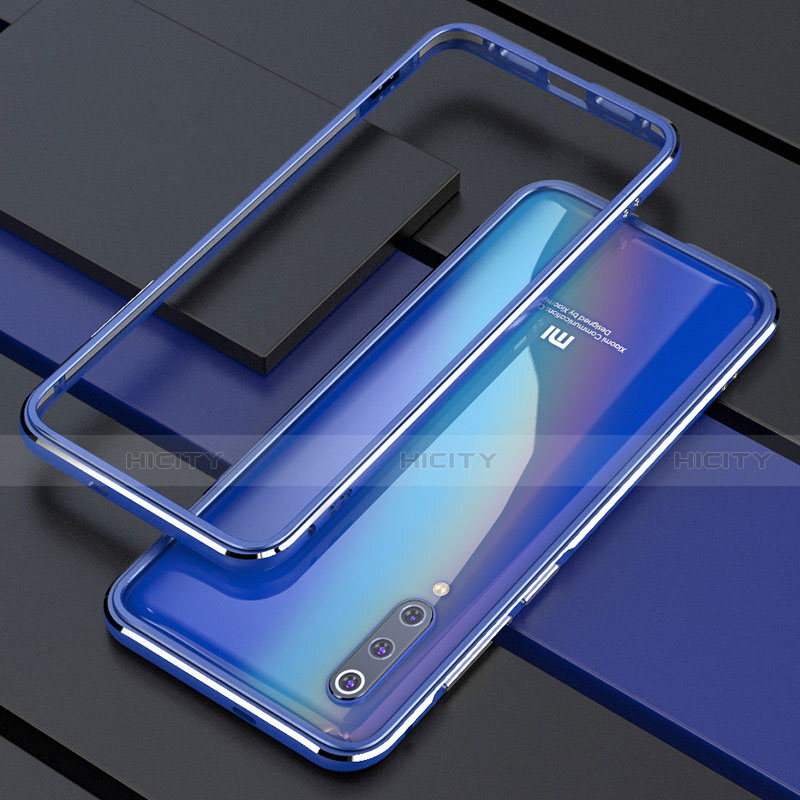 Custodia Lusso Alluminio Laterale Cover per Xiaomi Mi A3 Lite Blu