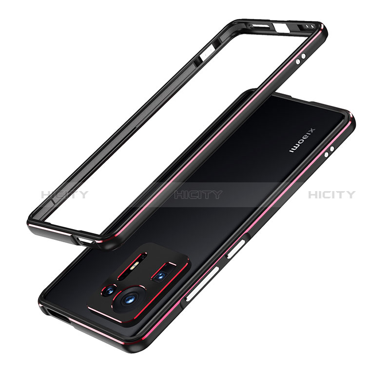 Custodia Lusso Alluminio Laterale Cover per Xiaomi Mi Mix 4 5G Rosso e Nero