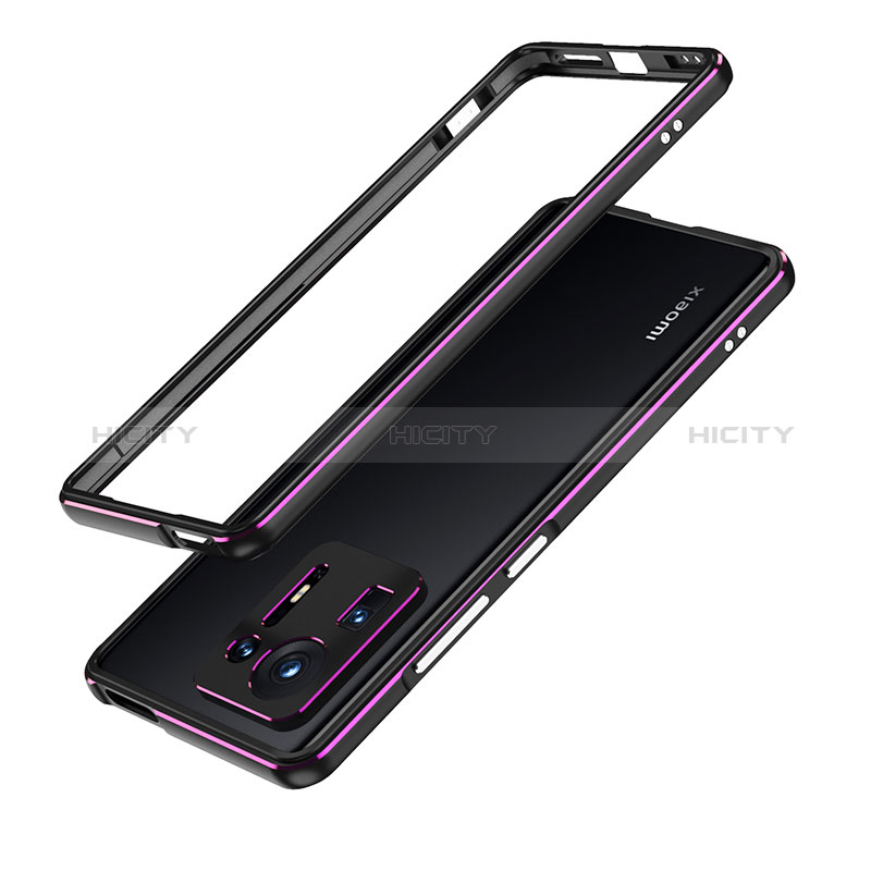 Custodia Lusso Alluminio Laterale Cover per Xiaomi Mi Mix 4 5G Viola