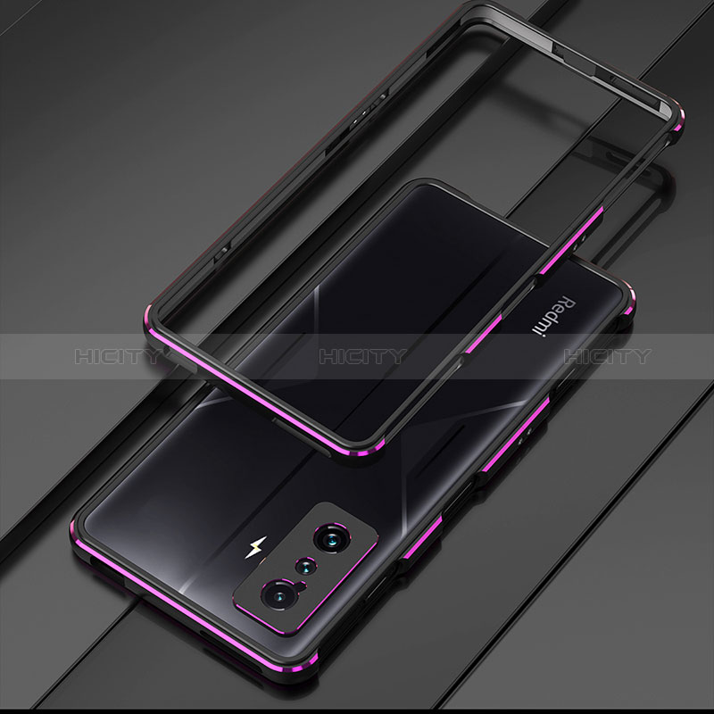 Custodia Lusso Alluminio Laterale Cover per Xiaomi Poco F4 GT 5G Viola