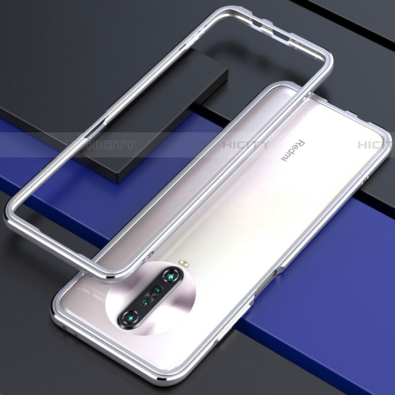 Custodia Lusso Alluminio Laterale Cover per Xiaomi Poco X2 Argento