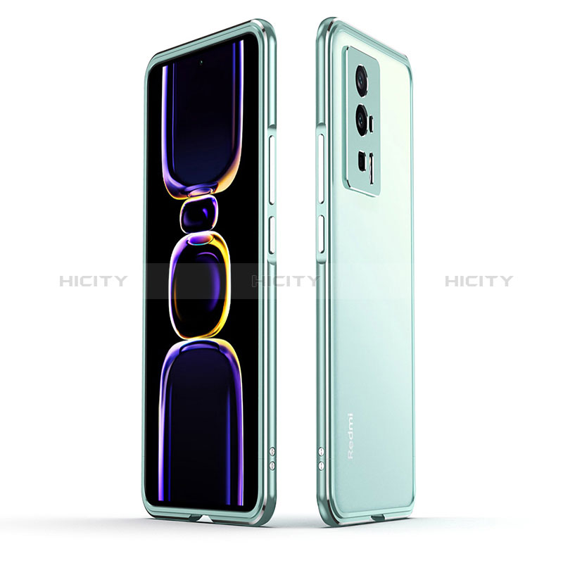 Custodia Lusso Alluminio Laterale Cover per Xiaomi Redmi K60 Pro 5G Verde