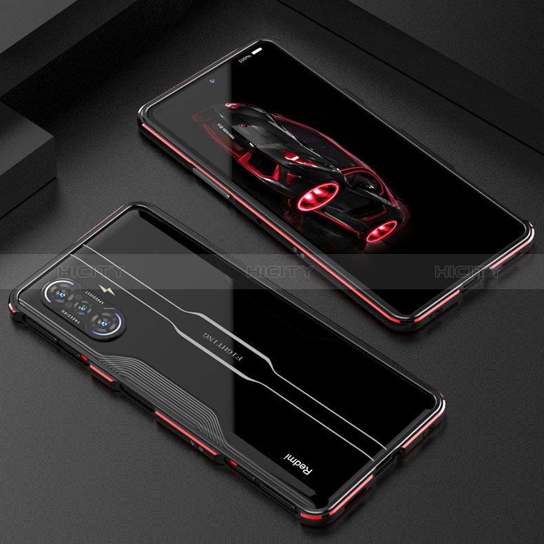 Custodia Lusso Alluminio Laterale Cover S02 per Xiaomi Redmi K40 Gaming 5G