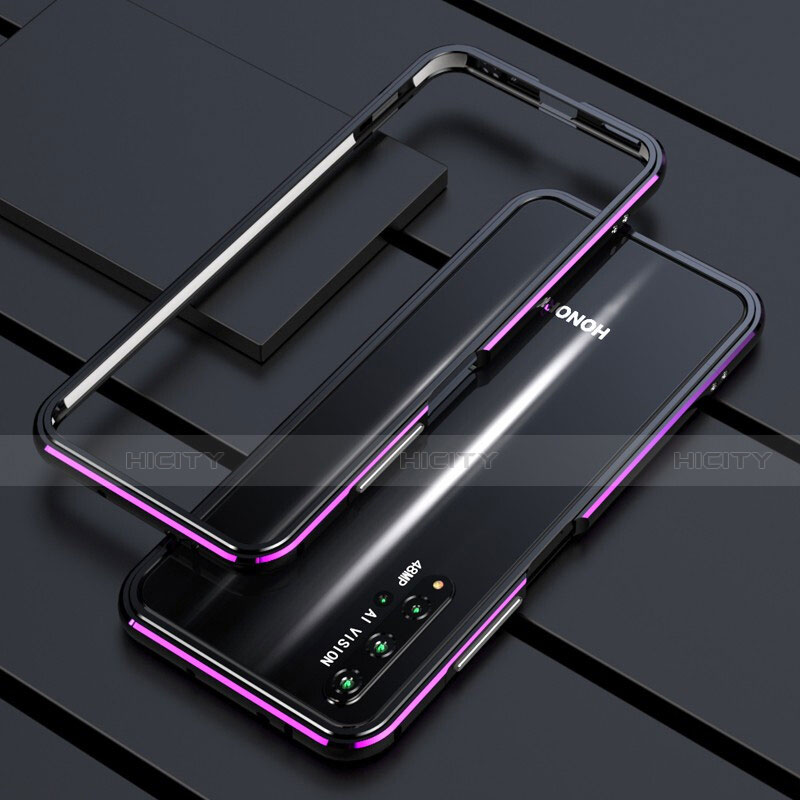 Custodia Lusso Alluminio Laterale Cover T01 per Huawei Honor 20S Viola