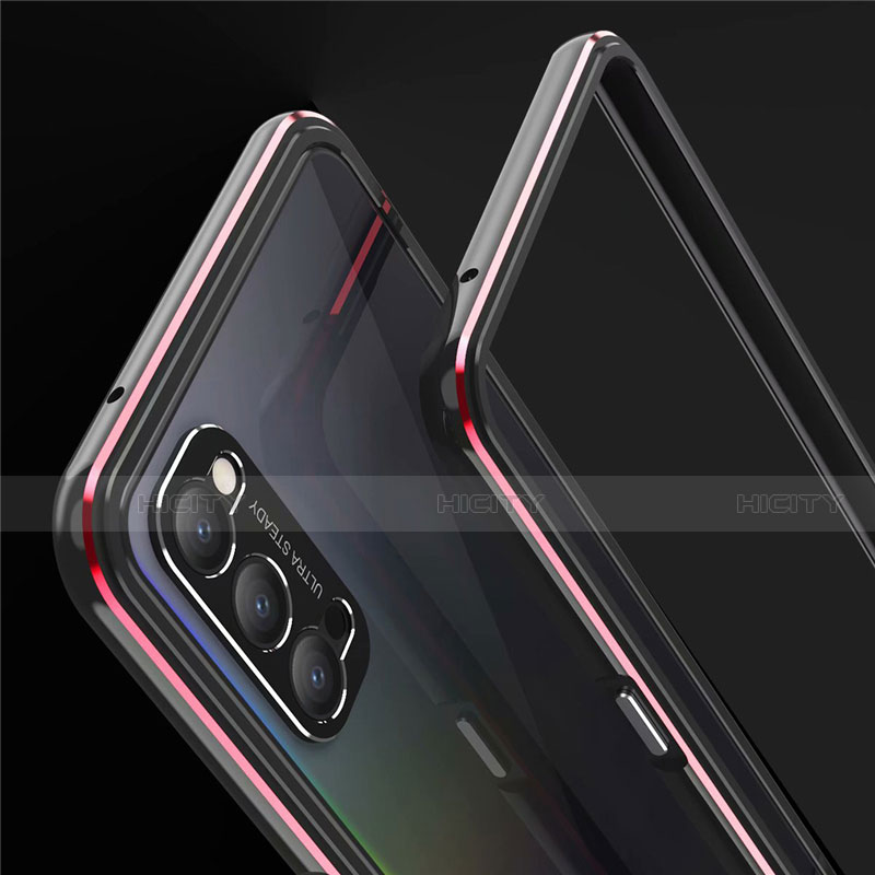 Custodia Lusso Alluminio Laterale Cover T01 per Oppo Reno4 Pro 5G