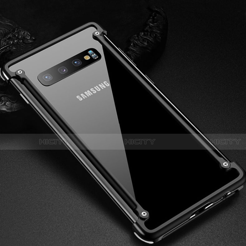 Custodia Lusso Alluminio Laterale Cover T01 per Samsung Galaxy S10 5G Nero