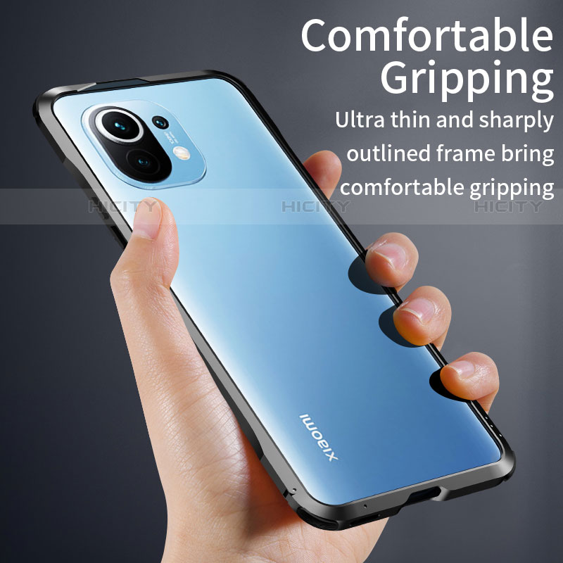 Custodia Lusso Alluminio Laterale Cover T03 per Xiaomi Mi 11 Lite 4G