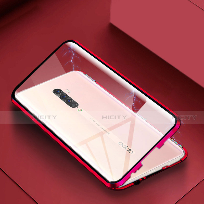 Custodia Lusso Alluminio Laterale Specchio 360 Gradi Cover C01 per Oppo Reno2