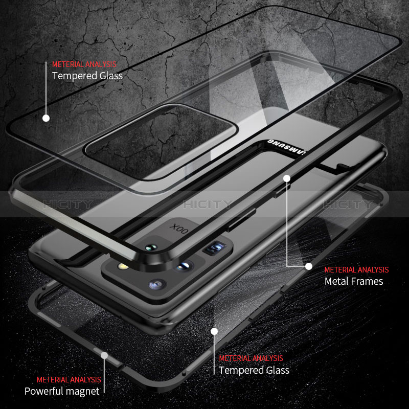 Custodia Lusso Alluminio Laterale Specchio 360 Gradi Cover LK1 per Samsung Galaxy S20 Ultra 5G