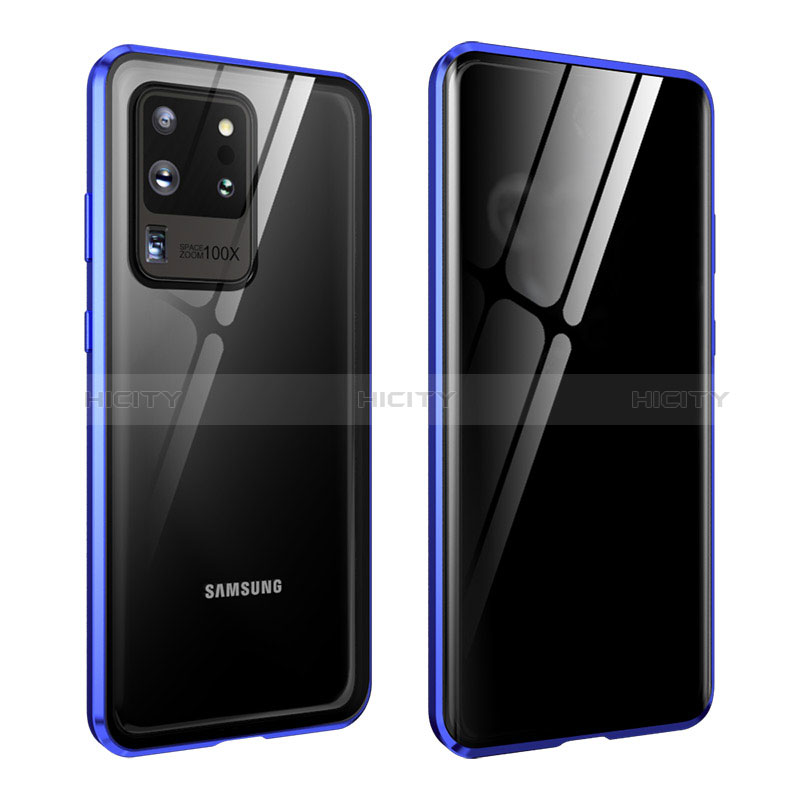 Custodia Lusso Alluminio Laterale Specchio 360 Gradi Cover LK2 per Samsung Galaxy S20 Ultra 5G