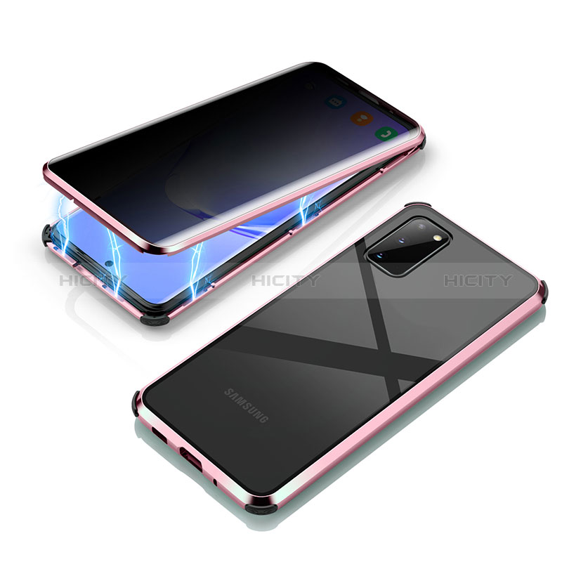 Custodia Lusso Alluminio Laterale Specchio 360 Gradi Cover LK3 per Samsung Galaxy S20