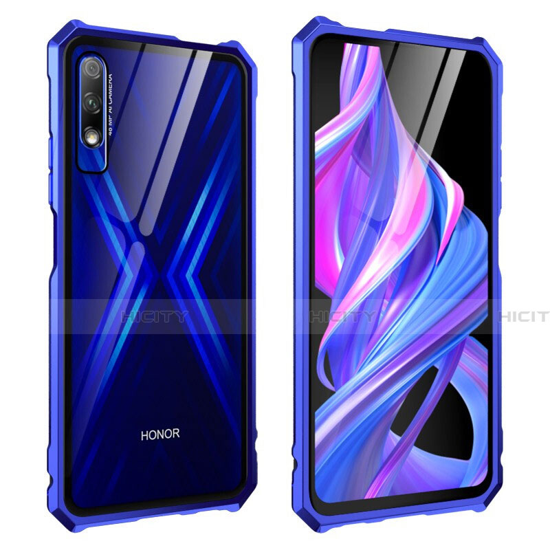 Custodia Lusso Alluminio Laterale Specchio 360 Gradi Cover M01 per Huawei Honor 9X