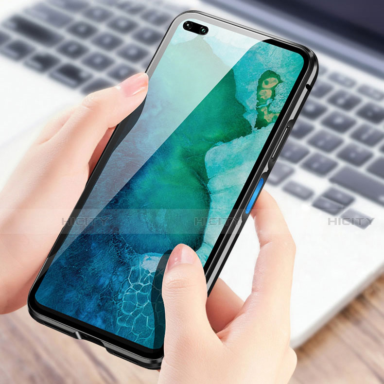 Custodia Lusso Alluminio Laterale Specchio 360 Gradi Cover M01 per Huawei Honor View 30 Pro 5G