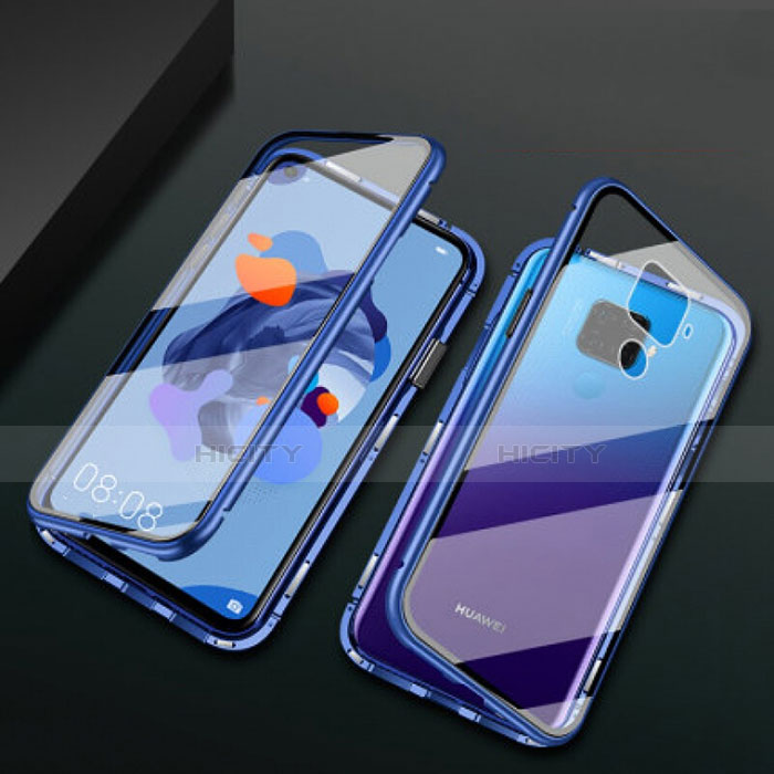 Custodia Lusso Alluminio Laterale Specchio 360 Gradi Cover M01 per Huawei Mate 30 Lite