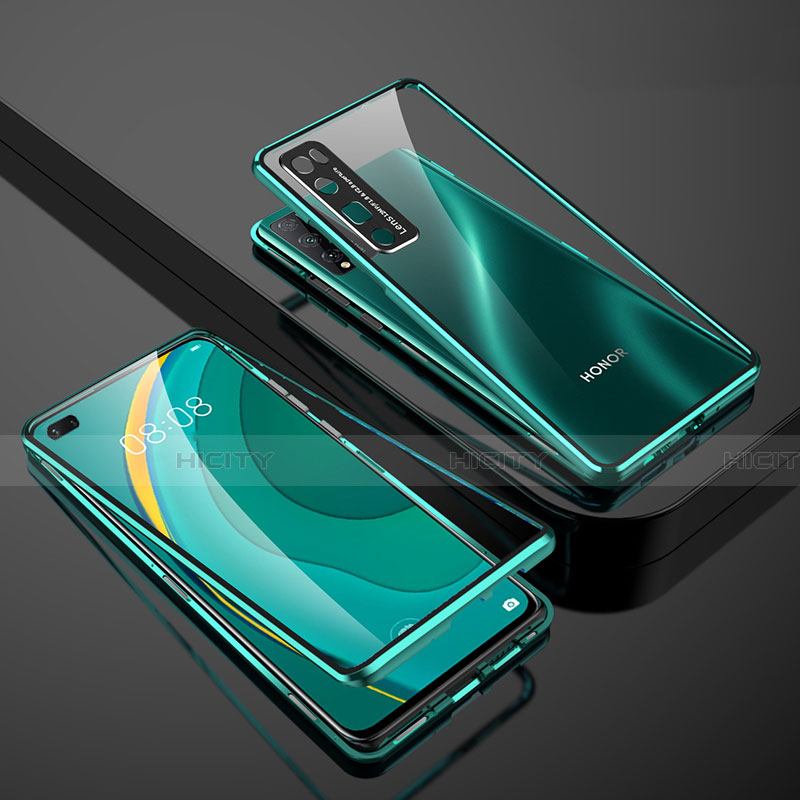 Custodia Lusso Alluminio Laterale Specchio 360 Gradi Cover M01 per Huawei Nova 7 Pro 5G Verde