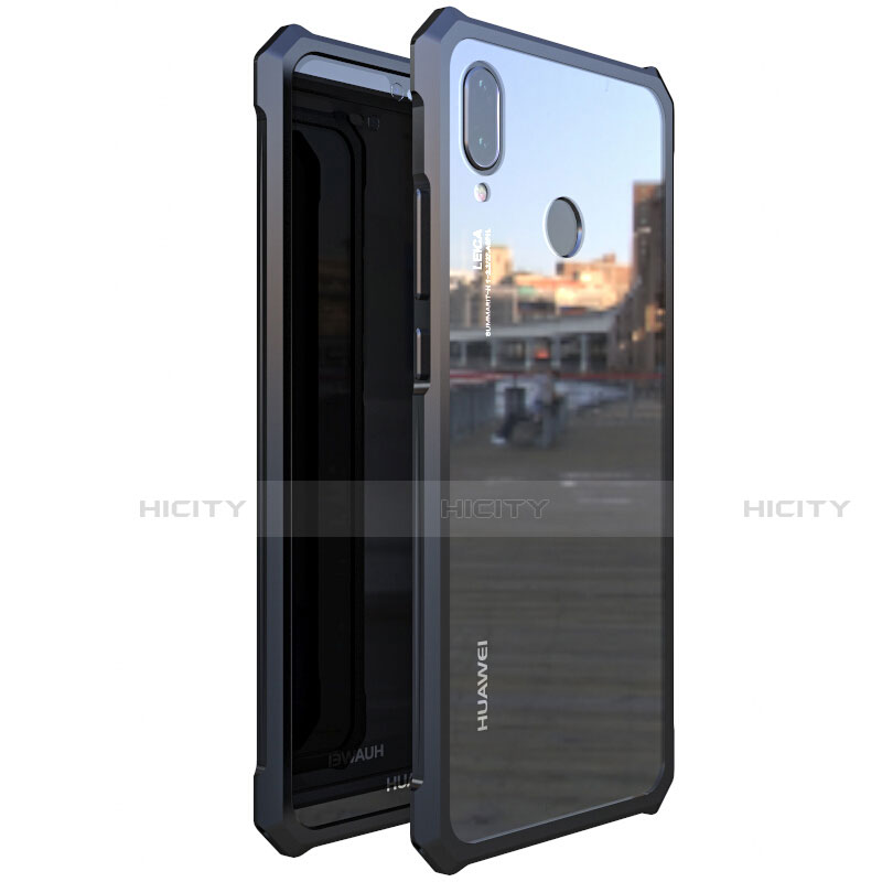 Custodia Lusso Alluminio Laterale Specchio 360 Gradi Cover M01 per Huawei P20 Lite