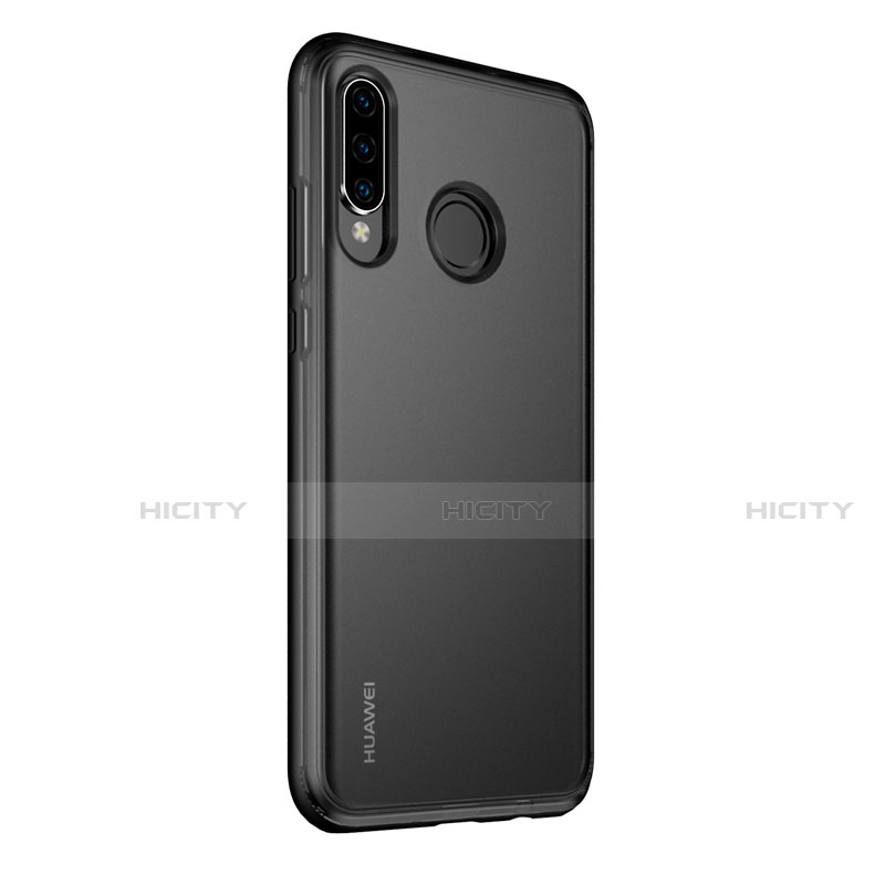 Custodia Lusso Alluminio Laterale Specchio 360 Gradi Cover M01 per Huawei P30 Lite Nero