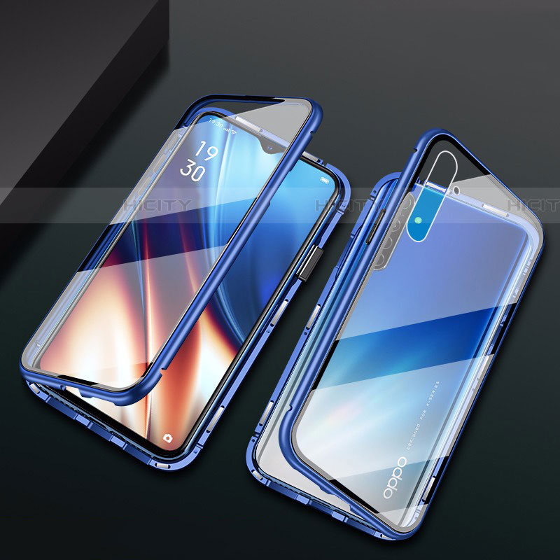 Custodia Lusso Alluminio Laterale Specchio 360 Gradi Cover M01 per Realme X2