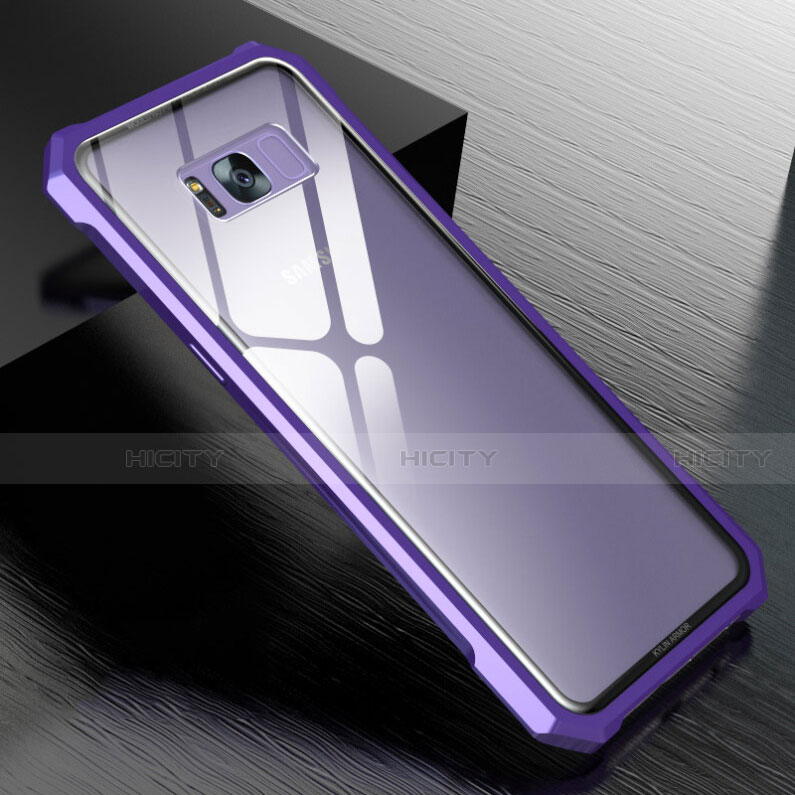 Custodia Lusso Alluminio Laterale Specchio 360 Gradi Cover M01 per Samsung Galaxy S8 Plus