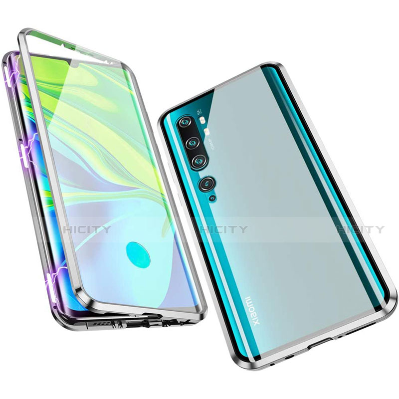 Custodia Lusso Alluminio Laterale Specchio 360 Gradi Cover M01 per Xiaomi Mi Note 10 Pro