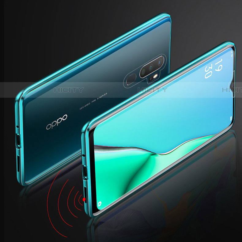 Custodia Lusso Alluminio Laterale Specchio 360 Gradi Cover M02 per Oppo A11