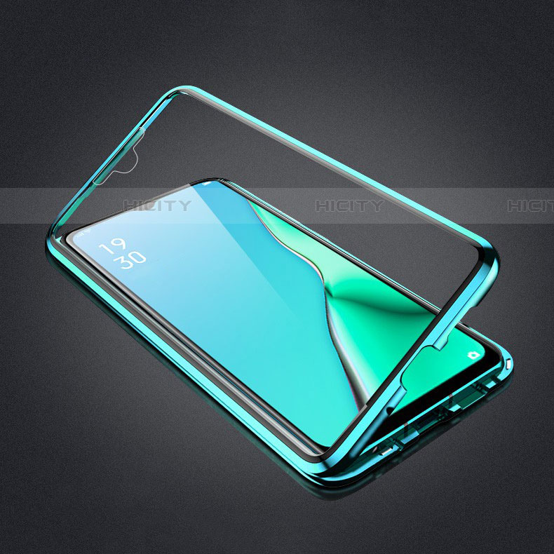 Custodia Lusso Alluminio Laterale Specchio 360 Gradi Cover M02 per Oppo A11X