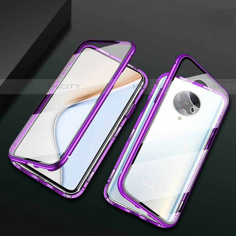 Custodia Lusso Alluminio Laterale Specchio 360 Gradi Cover M02 per Xiaomi Poco F2 Pro