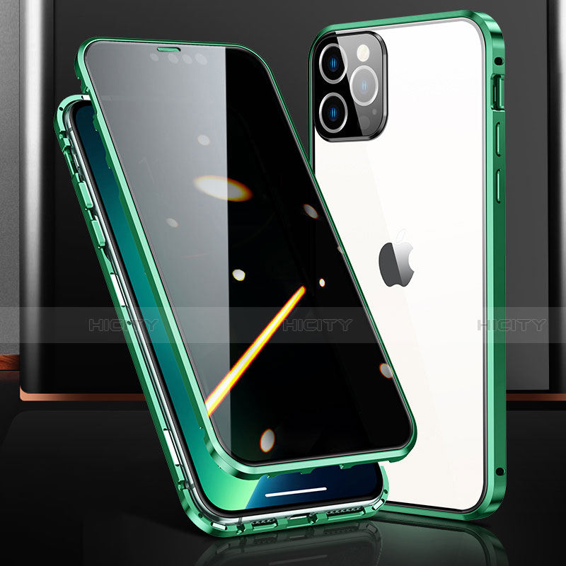 Custodia Lusso Alluminio Laterale Specchio 360 Gradi Cover M03 per Apple iPhone 13 Pro