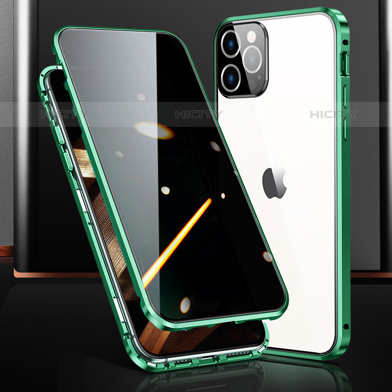 Custodia Lusso Alluminio Laterale Specchio 360 Gradi Cover M03 per Apple iPhone 15 Pro