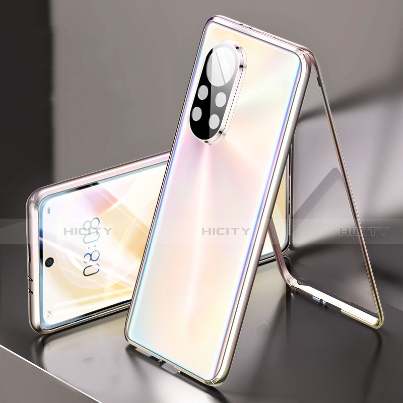 Custodia Lusso Alluminio Laterale Specchio 360 Gradi Cover M03 per Huawei Nova 8 5G