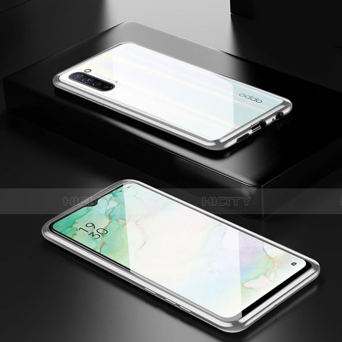 Custodia Lusso Alluminio Laterale Specchio 360 Gradi Cover M03 per Oppo K7 5G