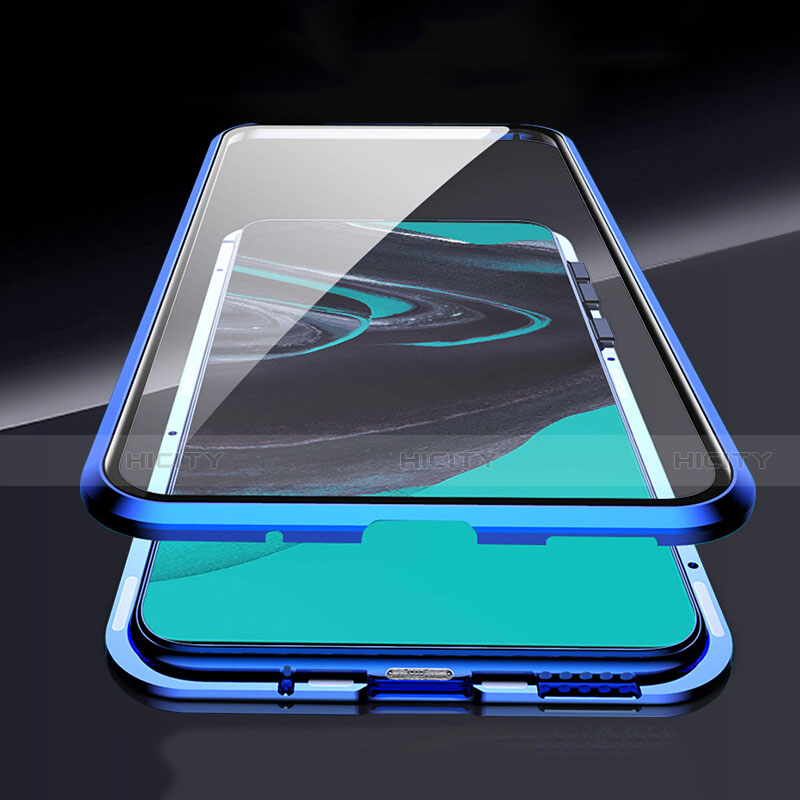 Custodia Lusso Alluminio Laterale Specchio 360 Gradi Cover M03 per Oppo Reno2