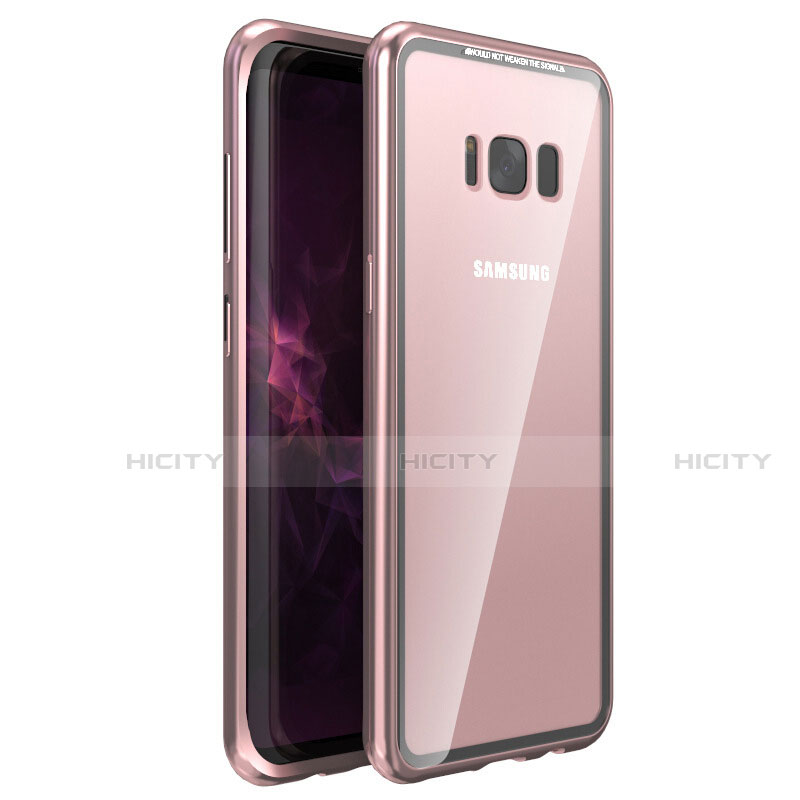 Custodia Lusso Alluminio Laterale Specchio 360 Gradi Cover M03 per Samsung Galaxy S8