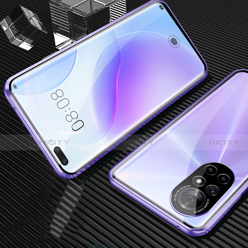 Custodia Lusso Alluminio Laterale Specchio 360 Gradi Cover M04 per Huawei Nova 8 Pro 5G