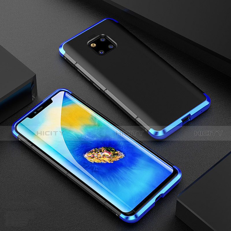 Custodia Lusso Alluminio Laterale Specchio 360 Gradi Cover M05 per Huawei Mate 20 Pro