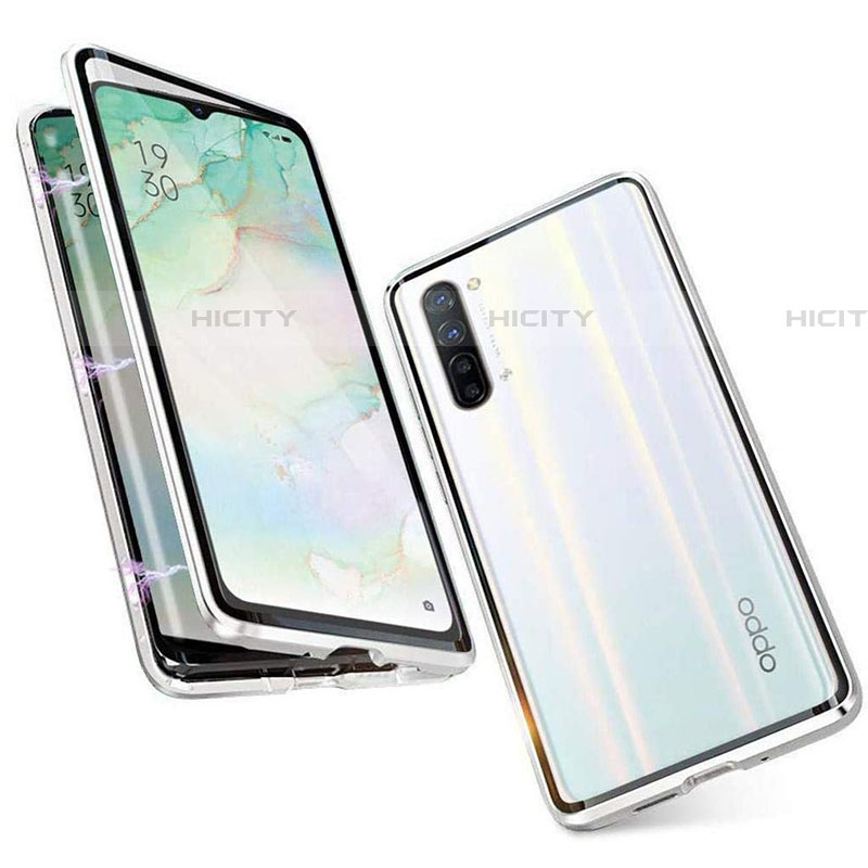 Custodia Lusso Alluminio Laterale Specchio 360 Gradi Cover M05 per Oppo Reno3