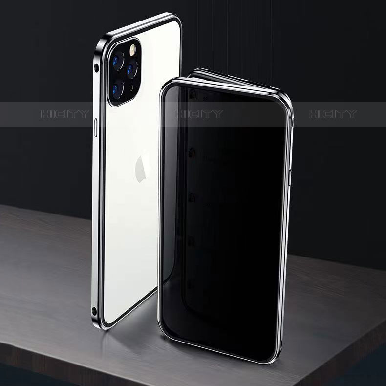 Custodia Lusso Alluminio Laterale Specchio 360 Gradi Cover M06 per Apple iPhone 15 Pro