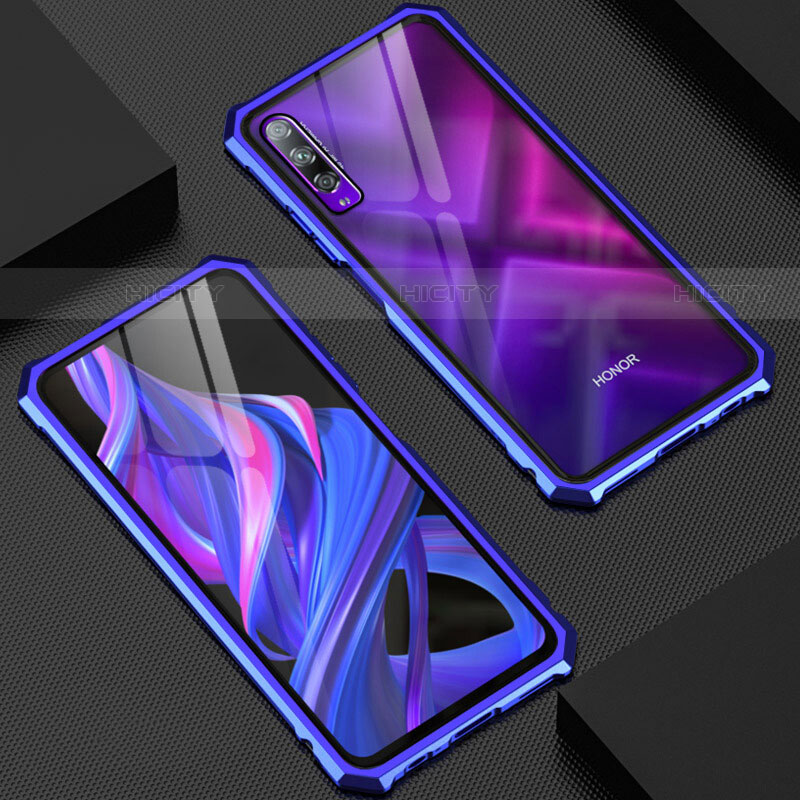 Custodia Lusso Alluminio Laterale Specchio 360 Gradi Cover M06 per Huawei Y9s