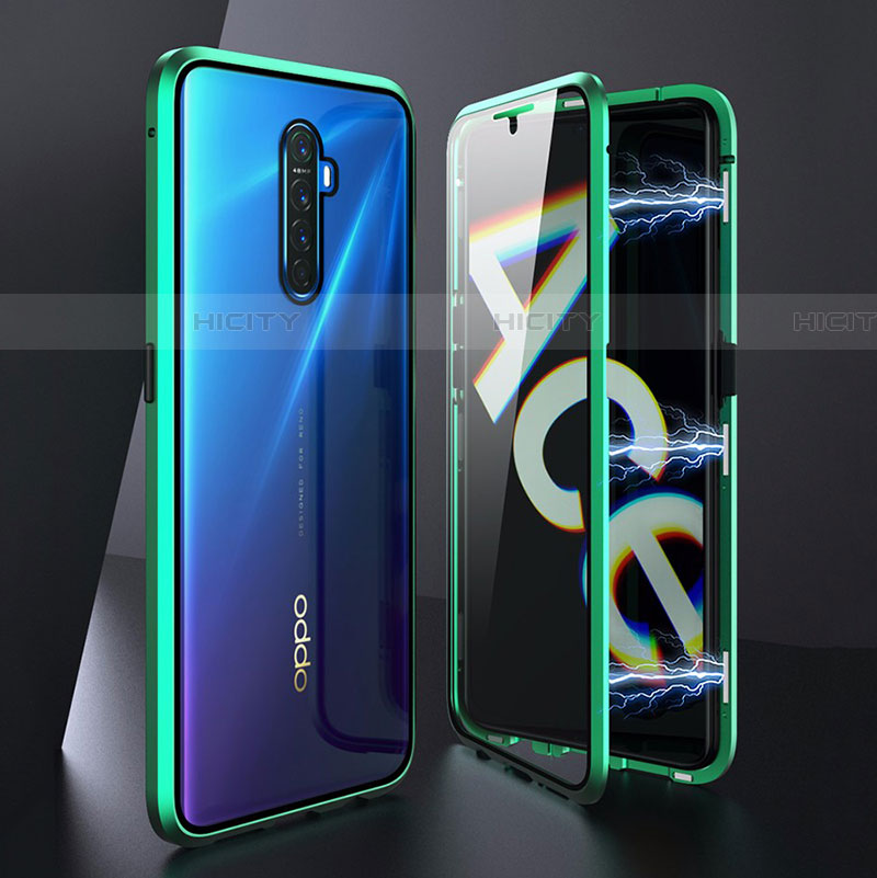 Custodia Lusso Alluminio Laterale Specchio 360 Gradi Cover M06 per Oppo Reno Ace