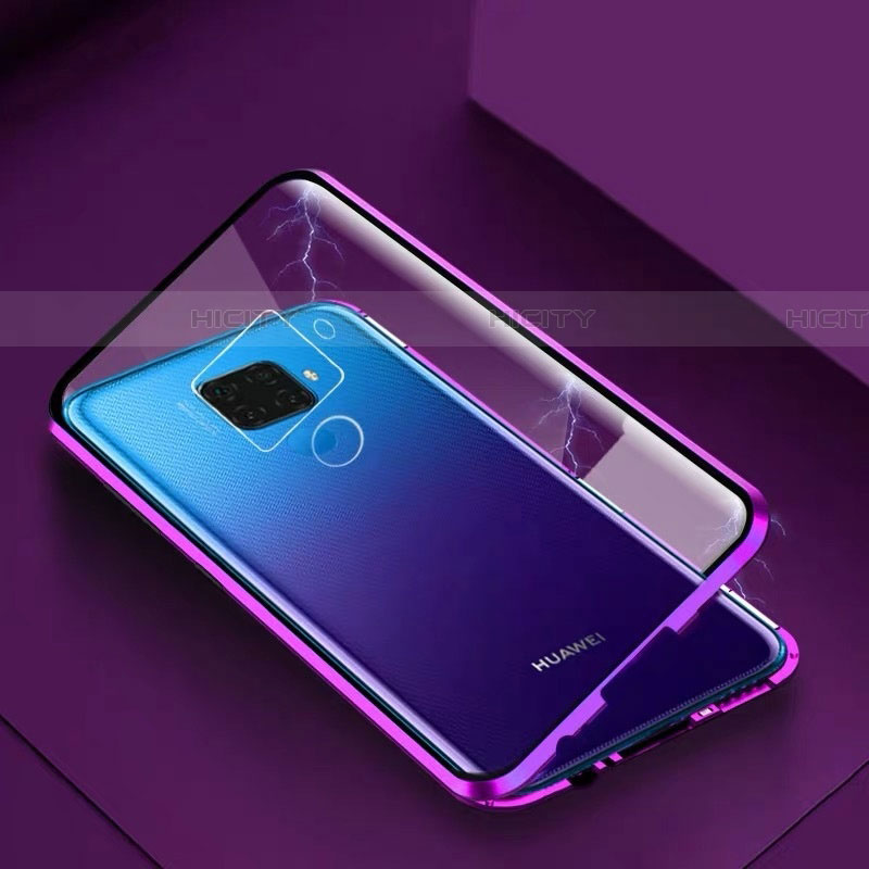 Custodia Lusso Alluminio Laterale Specchio 360 Gradi Cover M07 per Huawei Nova 5i Pro