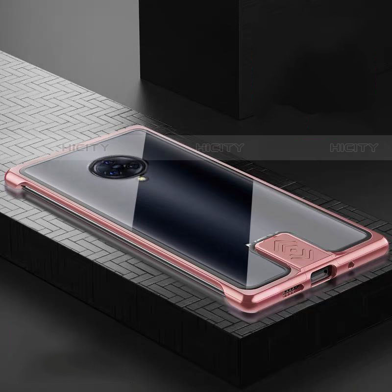 Custodia Lusso Alluminio Laterale Specchio 360 Gradi Cover M07 per Vivo Nex 3S Oro Rosa