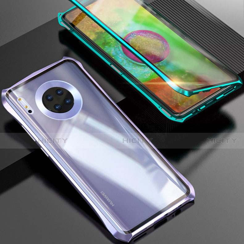 Custodia Lusso Alluminio Laterale Specchio 360 Gradi Cover M08 per Huawei Mate 30 Pro 5G