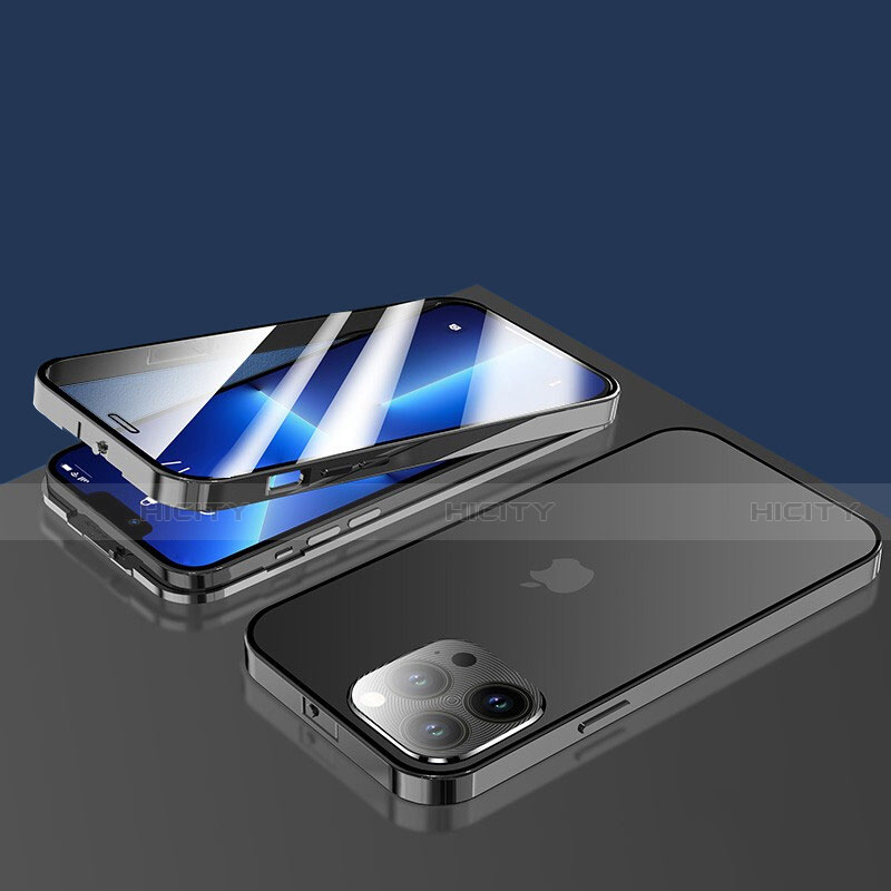Custodia Lusso Alluminio Laterale Specchio 360 Gradi Cover M10 per Apple iPhone 13 Pro