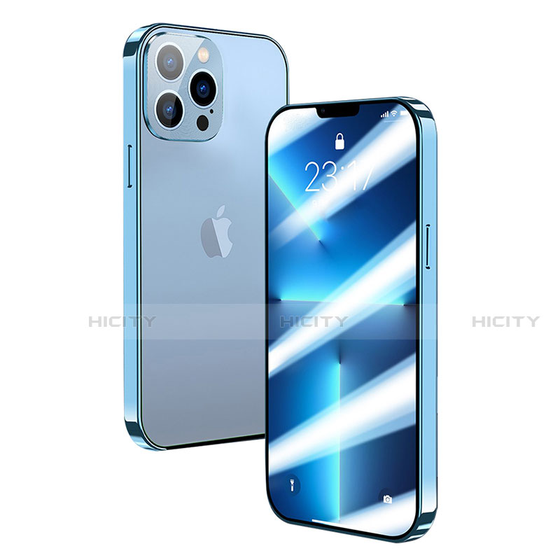 Custodia Lusso Alluminio Laterale Specchio 360 Gradi Cover M10 per Apple iPhone 13 Pro