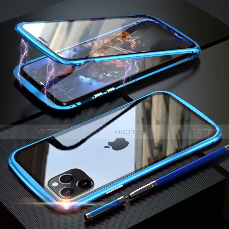 Custodia Lusso Alluminio Laterale Specchio 360 Gradi Cover M11 per Apple iPhone 11 Pro