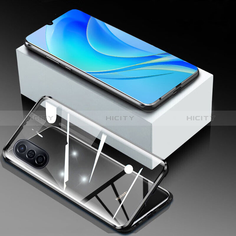 Custodia Lusso Alluminio Laterale Specchio 360 Gradi Cover P01 per Huawei Enjoy 50