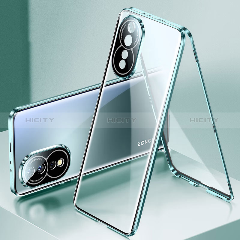 Custodia Lusso Alluminio Laterale Specchio 360 Gradi Cover P01 per Huawei Honor 80 5G